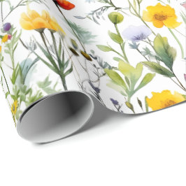 Vildblomsäng Botanisk Trädgård Blommar Stuga Presentpapper