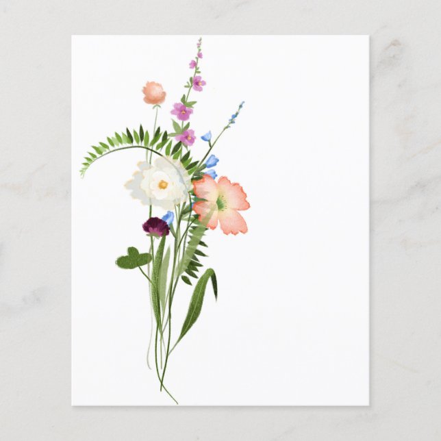 Vildblomsbukett scrapbook bakgrund (Framsida)