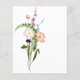 Vildblomsbukett scrapbook bakgrund