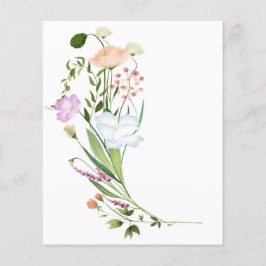 Vildblomsbukett scrapbook bakgrund