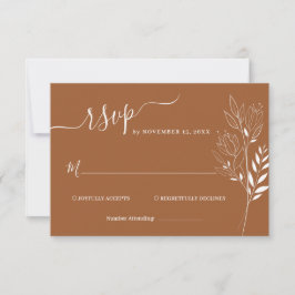 Vildblomsfölje Bröllops RSVP-kort OSA Kort