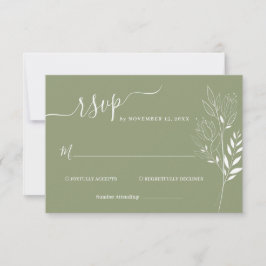 Vildblomsföljebryllop RSVP-kort OSA Kort