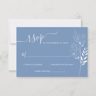 Vildblomsföljebryllop RSVP-kort OSA Kort