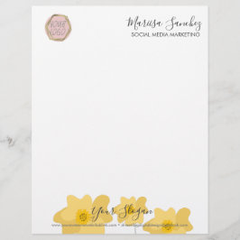 Vildblomsnamn Din Logotyp Brevpapper