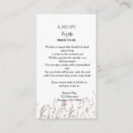 Vildblomsrecept önskemål bröllopsfest tilläggskort