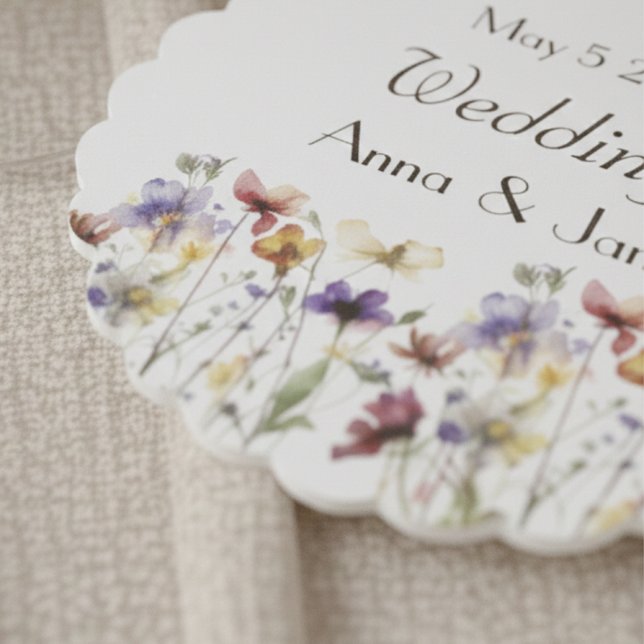 Vildblomssymfoni: Livfull akvarellkonst Underlägg Papper (Skapare uppladdad)