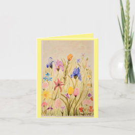 Vildblomster gratulationskort kort