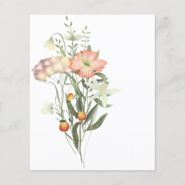 Vildblomsterbukett skrapbok bakgrund (Framsida)