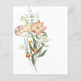 Vildblomsterbukett skrapbok bakgrund