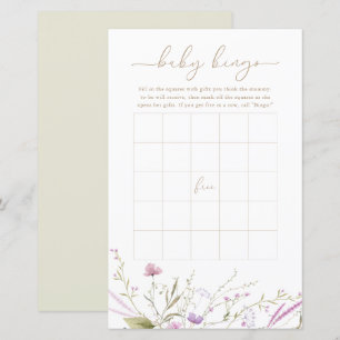 Vildblomsterkortet Baby Bingo Game Card