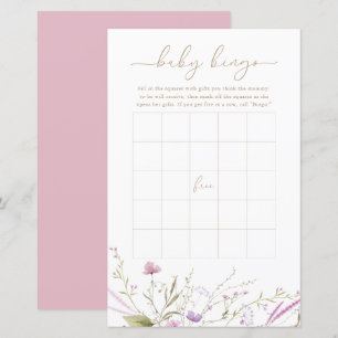 Vildblomsterkortet Baby Bingo Game Card