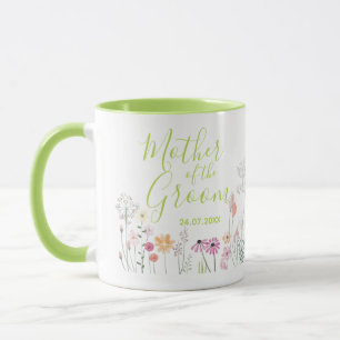 Vildblomsterträdgård Vattenfärg Mors Brudgum Mugg