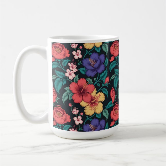 Vildblomsupprepande mönster kaffemugg (Vänster)