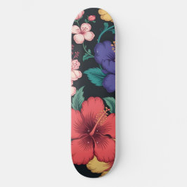 Vildblomsupprepande mönster mini skateboard bräda 18,5 cm