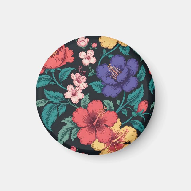 Vildblomsupprepningsmönster Magnet (Framsidan)