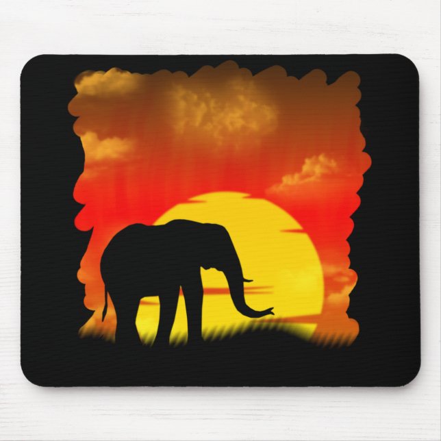 Vildelefant Mousepad Musmatta (Framsidan)