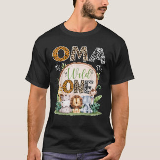 Vilden 1:a födelsedagen Safari Jungle Woo T Shirt