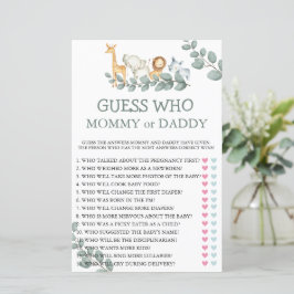 Vilden Baby Shower Game En Baby Gissa vem