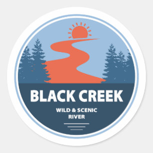 Vilden Black Bäck och floden Mississippi Runt Klistermärke