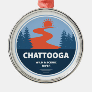 Vilden Chattooga och floden Scenia Julgransprydnad Metall