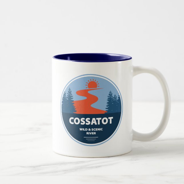 Vilden Cossatot och floden Arkansas Två-Tonad Mugg (Höger)