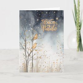 Vilden Fågelflotta i Julvintern Helgkort