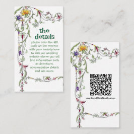 Vilden Flowers Wed Wildblomma Bröllop Rustic Land Tilläggskort