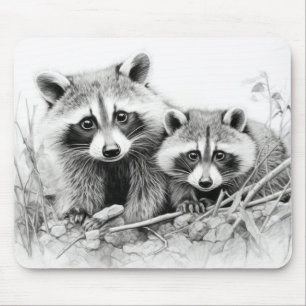Vilden för identifiering av djur i Raccoon Animal Musmatta