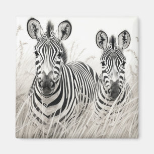 Vilden för identifiering av Zebra-djur Nature Bläc Magnet