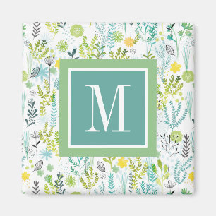 Vilden för Monogram och mönstrar fritt Magnet