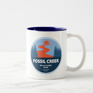 Vilden Fossil Bäck och floden Arizona Två-Tonad Mugg