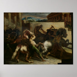 Vilden Horse Tävling i Rom, c.1817 Poster