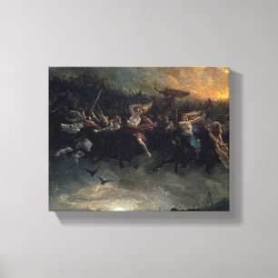 Vilden Hunt of Odin, 1872 av Peter Nicolai Arbo Canvastryck