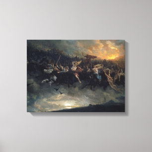 Vilden Hunt of Odin av Peter Nicolai Arbo 1872 Canvastryck