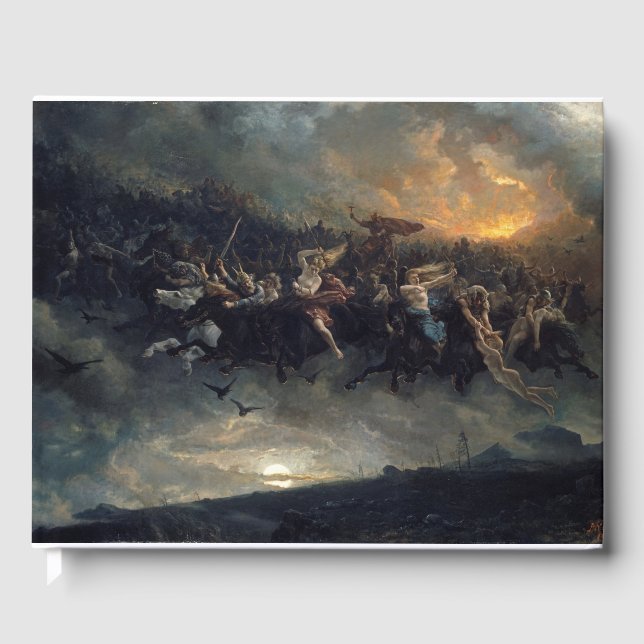 Vilden Hunt of Odin av Peter Nicolai Arbo 1872 Gästböcker (Framsida)