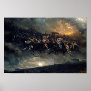 Vilden Hunt of Odin av Peter Nicolai Arbo 1872 Poster