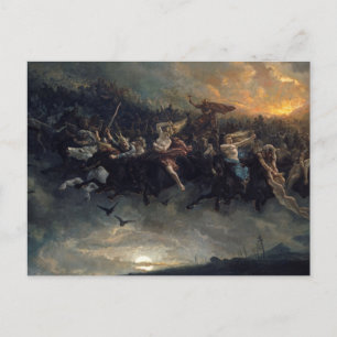 Vilden Hunt of Odin av Peter Nicolai Arbo 1872 Vykort