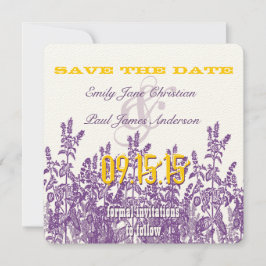 Vilden lila Mustard Gult - Spara datum utan att sp Spara Datumet