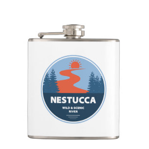 Vilden Nestucca och floden Scene Fickplunta