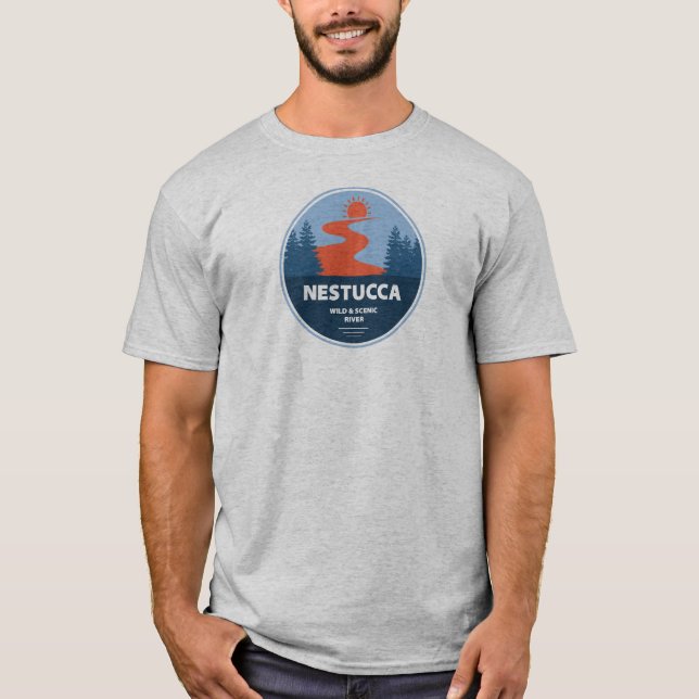 Vilden Nestucca och floden Scene T Shirt (Framsida)