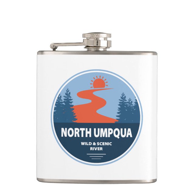 Vilden North Umpqua och floden Oregon Fickplunta (Framsidan)