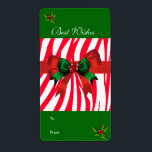 Vilden Red White Grönt Bow, Märkre - julklapp, röd Fraktsedel<br><div class="desc">Vilden Red White Grönt Bow,  Märkre - julklapp,  röd vit</div>