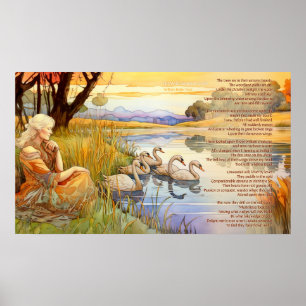 Vilden Svanar i Coole dikt and Art Poster