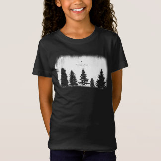 Vilden Träd för minimalistisk retro-natur T Shirt