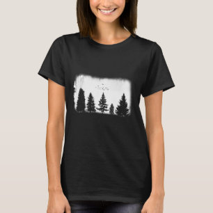 Vilden Träd för minimalistisk retro-natur T Shirt