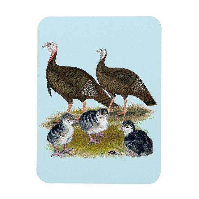 Vilden Turkey Östra  Family Magnet (Vertikal)
