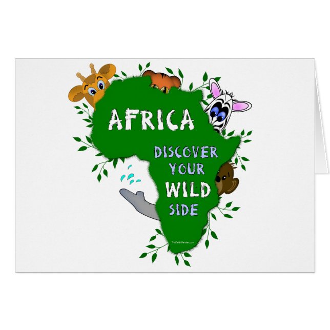 Vildens Afrika Hälsningskort (Framsidan Horizontal)