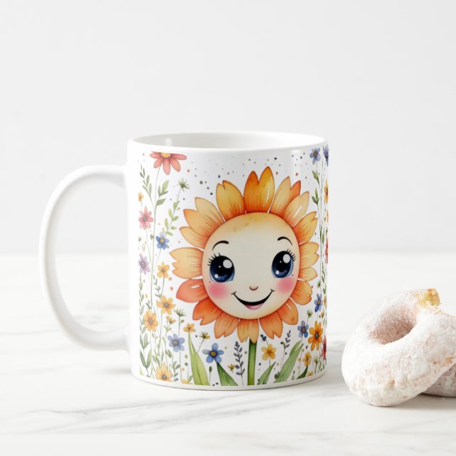 Vildens blomma kaffemugg (Med munk)