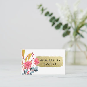 Vildens blomma och Guldets utseende Brushstroke Visitkort