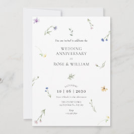Vildens blommor elegant bröllop-årsdag inbjudningar